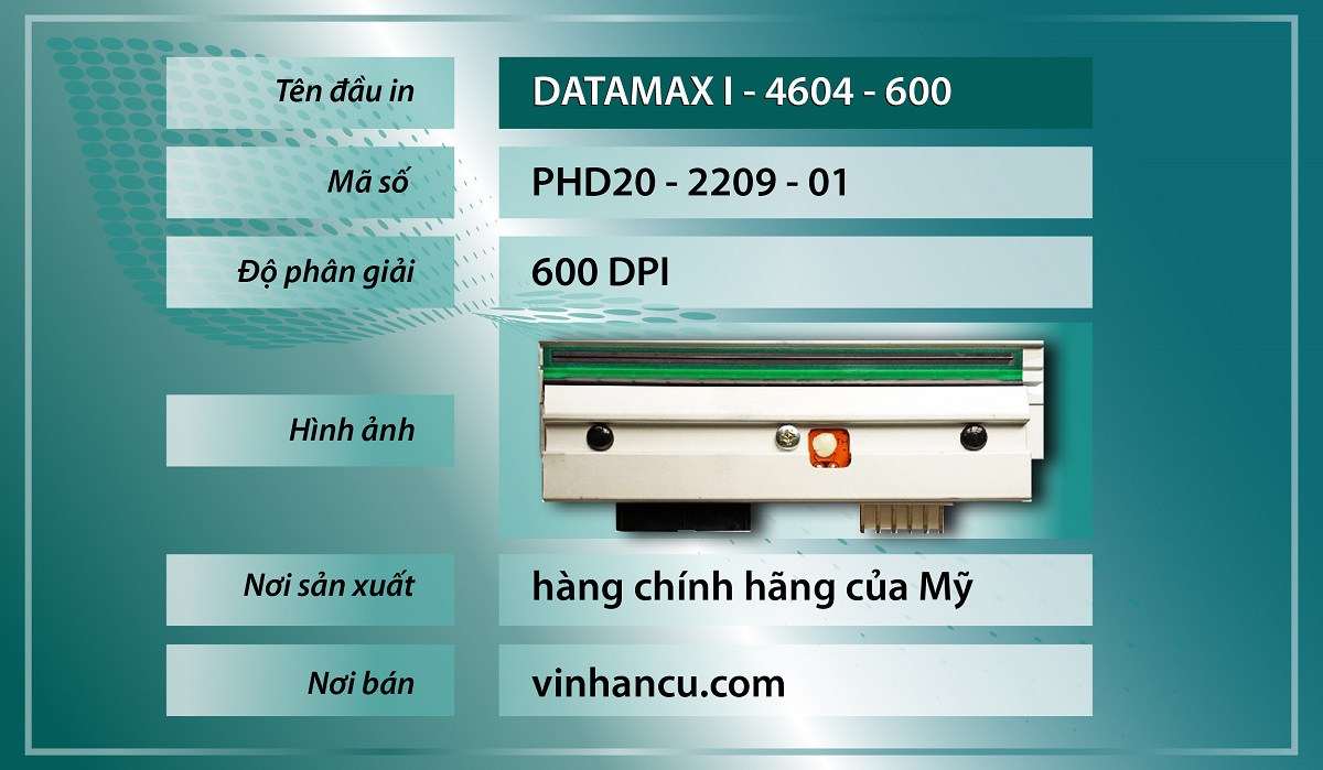 Đầu In Máy In Datamax I 4604 600 DPI